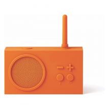 Lexon - TYKHO 3 Altoparlante Bluetooth portatile con radio FM - Radio vintage e altoparlante 3W, impermeabile IPX6 e batteria ricaricabile - Arancione
