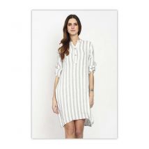 LE JARDIN DU LIN - Striped Shirt Dress - Grey-White per Donna - 36 FR = S