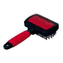 ferplast - Carder with brush for dogs and cats GRO 5982, Ideal for medium and long-haired animals, 17 x 10,5 x h 5 cm