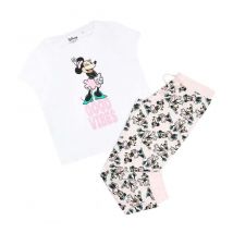 Disney - Pigiama 2 Pezzi Good Vibes Minnie - Set pigiama basic per Donna - 2XL
