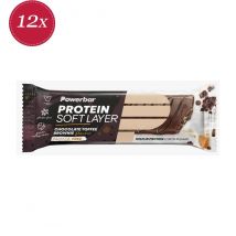Powerbar - Pack de 12 Barres Protéinées Protein Soft Layer Chocolate Toffee Brownie - 12 x 55 g