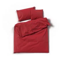 Lotus - Biancheria da letto in raso uni rosso rubino - 65 x 100 cm