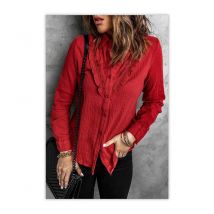 Addiction To Fashion - Camicia con volant - Rosso per Donna