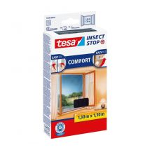 Tesa - INSECT STOP Hook & Loop Comfort pour Fenêtres 1,30 m x 1,30 m, Blanc