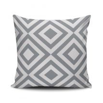 Home - Cushion - 45 x 45 cm - Gray and White
