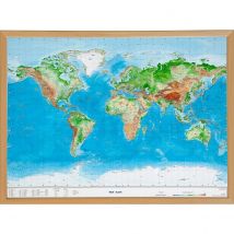 Georelief 3D Reliefkarte Welt englische Version