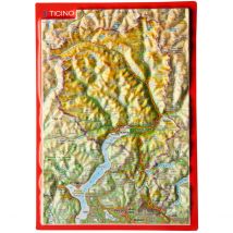 Georelief 3D Reliefpostkarte Tessin