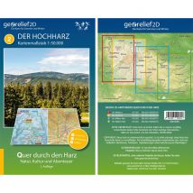 Georelief Der Hochharz Wanderkarte