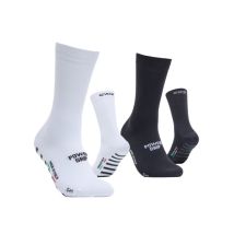 Pack 2 pares meias ekoi racing pro powergrip 18 cm brancas e pretas - EKOÏ