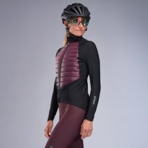 Chaqueta térmica de mujer ekoi perf elegance negro burdeos - Talla M - EKOÏ