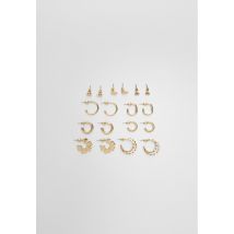 Stradivarius Lot 9 paires boucles d’oreilles fleur  Or OS