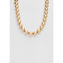 Stradivarius Collier perles métalliques  Or OS