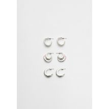 Stradivarius Pack 3 boucles d’oreilles texturées  Rose OS