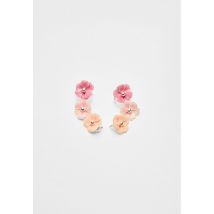 Stradivarius Boucles d’oreilles ear-cuff fleur  Rose OS