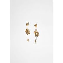 Stradivarius Boucles d’oreilles longues à fleurs  Or OS