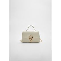 Stradivarius Sac à bandoulière fermoir rond  Blanc OS