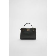 Stradivarius Sac à bandoulière rigide avec ceinture  Noir OS