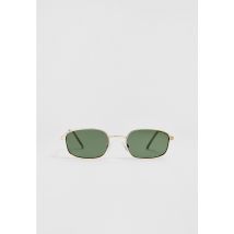 Stradivarius Lunettes de soleil rectangulaires métalliques  Or OS