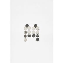 Stradivarius Boucles d’oreilles pendantes cercles  Gris OS