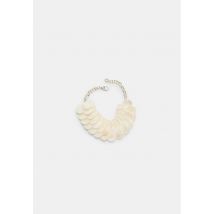 Stradivarius Bracelet à perles brillantes  Écru OS