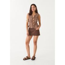 Stradivarius Jupe-short D62 en jean  Marron 42