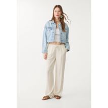 Stradivarius Veste boxy en jean  Bleu clair S