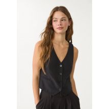 Stradivarius Gilet court boutons  Noir S