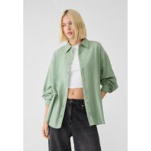 Stradivarius Chemise avec lin  Kaki L