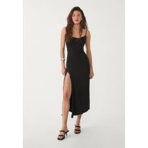 Stradivarius Robe longue en dentelle  Noir S