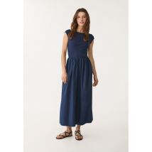 Stradivarius Robe midi contrastante  Marine S