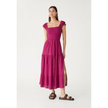 Stradivarius Robe fluide midi  Bordeaux L