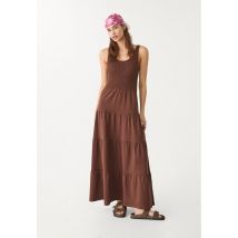 Stradivarius Robe longue fluide  Marron L