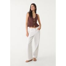 Stradivarius Gilet combiné crochet  Marron M
