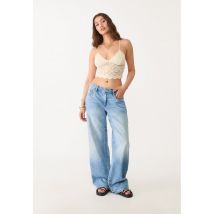 Stradivarius Top à bretelles en dentelle  Vanille M