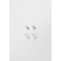 Stradivarius Boucles d’oreilles gouttes  Rose OS