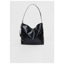 Stradivarius Sac seau en similicuir  Noir OS