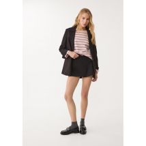 Stradivarius Jupe-culotte portefeuille avec ceinture  Noir S