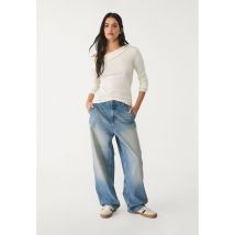 Stradivarius Jean D89 barrel baggy loose fit  Bleu très foncé/désencollé 32