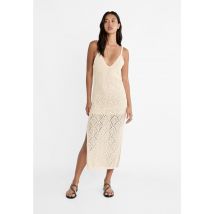 Stradivarius Robe en crochet à bretelles  Vanille S