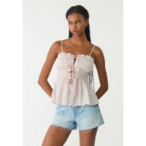 Stradivarius Top bretelles nœud  Rose S