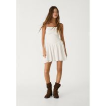 Stradivarius Robe courte à bretelles  Écru S
