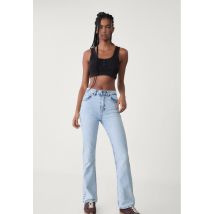Stradivarius Jean regular taille haute décontracté  Bleu clair 36