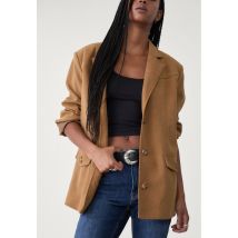Stradivarius Blazer en suédine  Caramel S