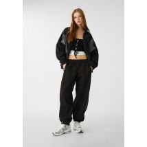 Stradivarius Pantalon jogging à liseré  Noir L