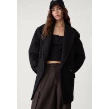 Stradivarius Manteau court en mouton synthétique  Noir S