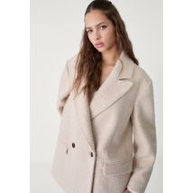 Stradivarius Manteau court en mouton synthétique  Écru S