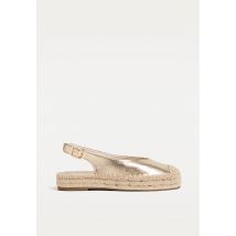 Stradivarius Espadrilles métallisées ouvertes à l’arrière  OR 35