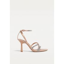 Stradivarius Sandales bijoux à talon  BEIGE 37