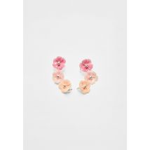 Stradivarius Boucles d’oreilles ear-cuff fleur  Rose OS