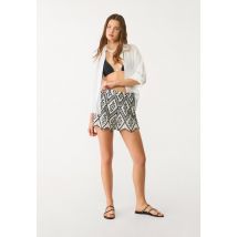 Stradivarius Short brodé contrasté  Noir S